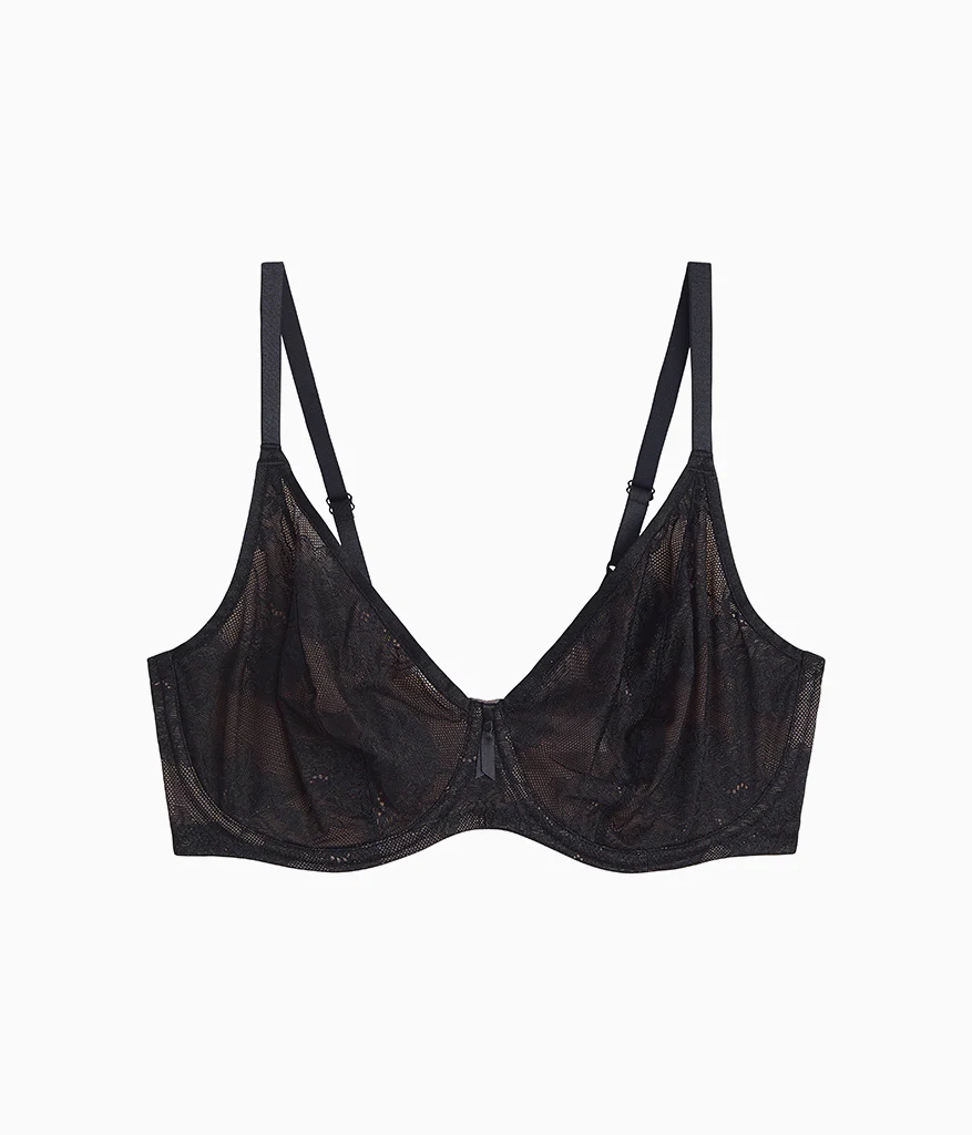 Full Bloom Underwire Bra: Black - Image 6