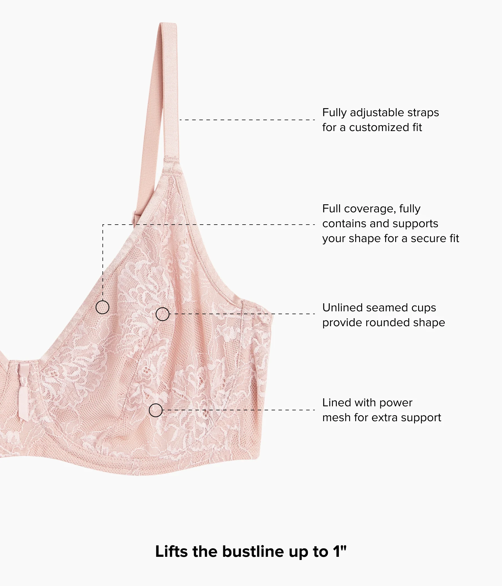 Full Bloom Underwire Bra: Rose Dust - Image 5