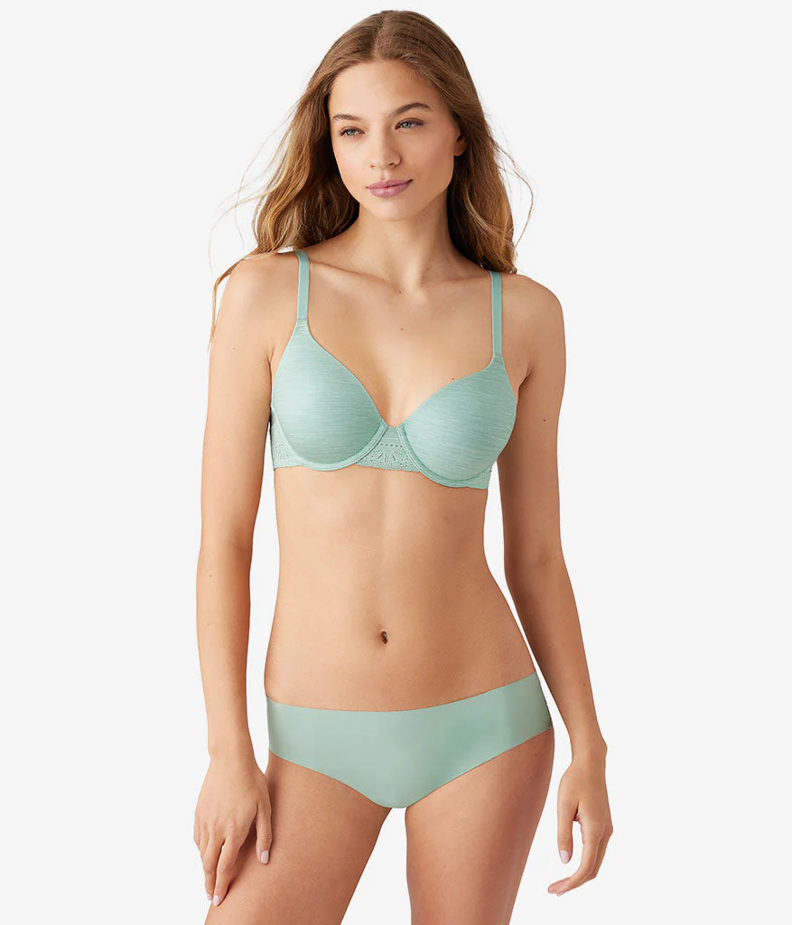 Future Foundation T-Shirt Bra with Lace: Silt Green Heather - Image 4