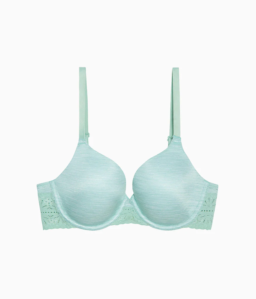 Future Foundation T-Shirt Bra with Lace: Silt Green Heather - Image 5
