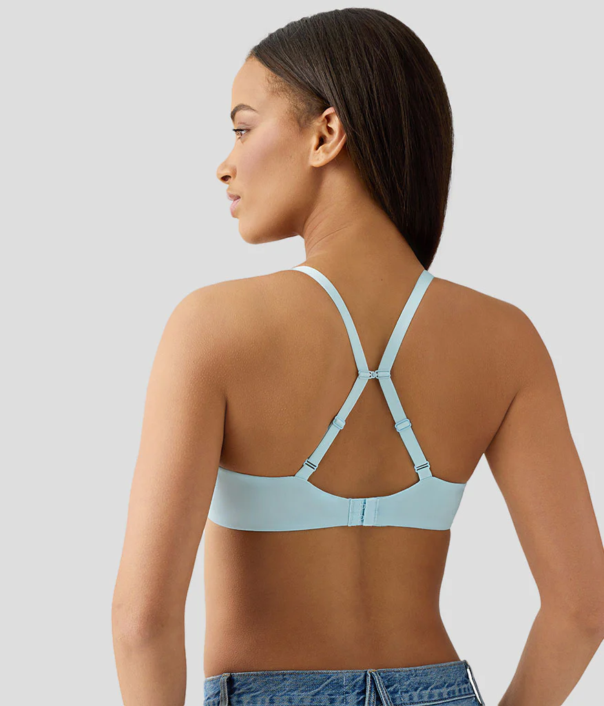 Future Foundation Wire Free T-Shirt Bra: Blue Glow - Image 4