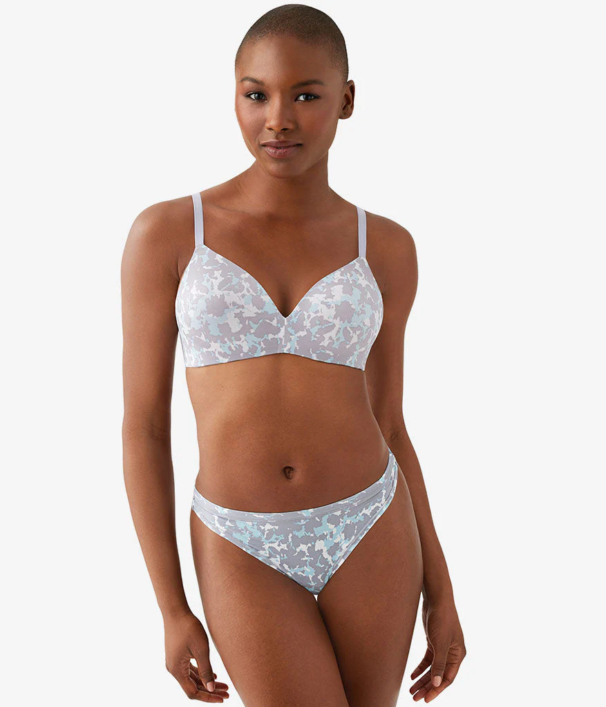 Future Foundation Wire Free T-Shirt Bra: Dream Blue/Gray Camouflage - Image 4