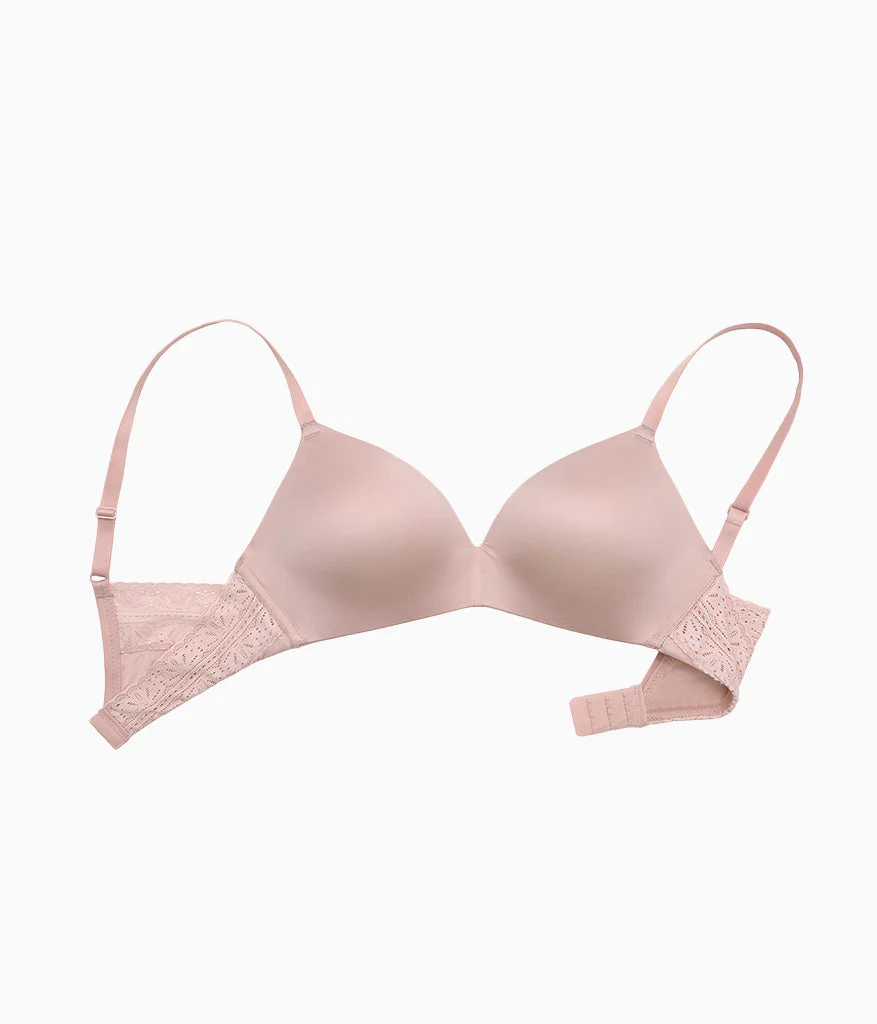 Future Foundation Wire Free T-Shirt Bra with Lace: Rose Smoke - Image 6