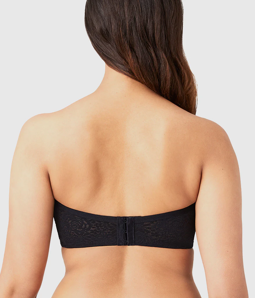 Halo Lace Strapless Underwire Bra: Black - Image 3