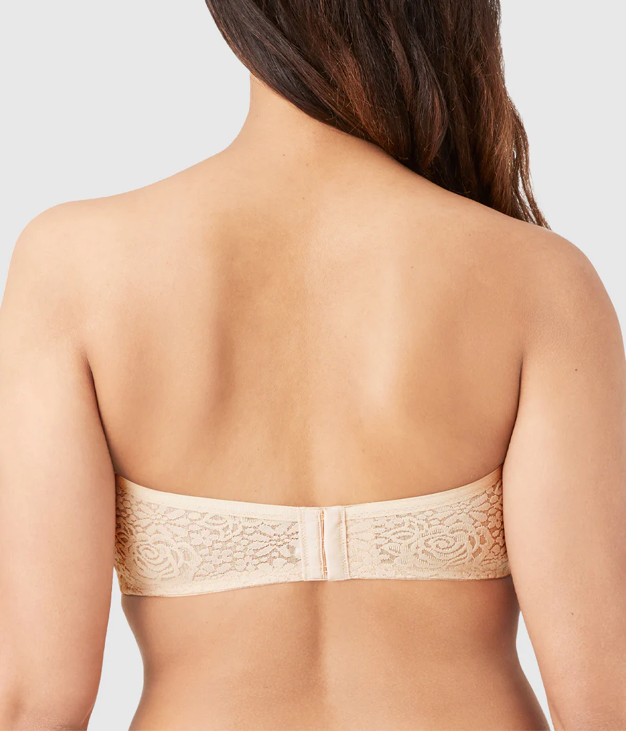 Halo Lace Strapless Underwire Bra: Sand - Image 2