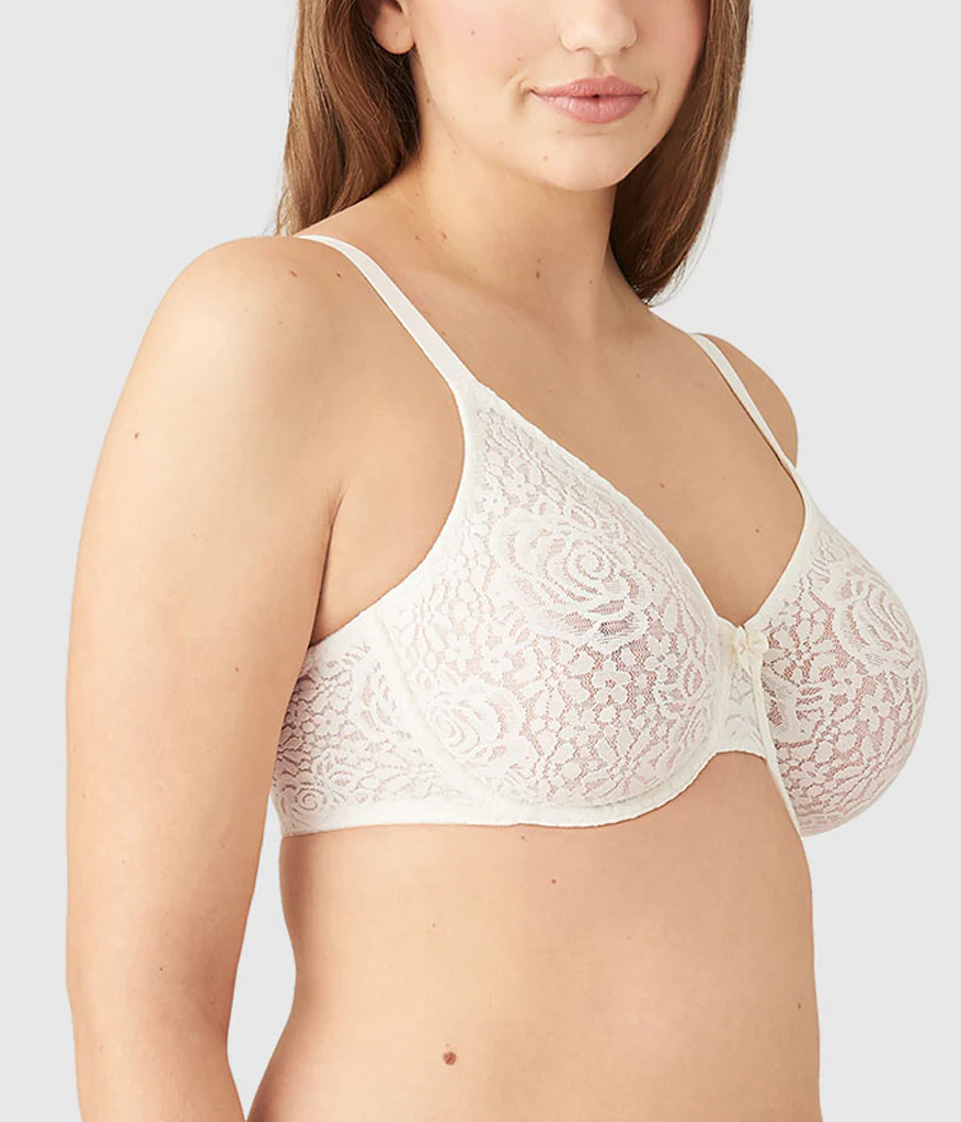 Halo Lace Underwire Bra: Ivory - Image 3