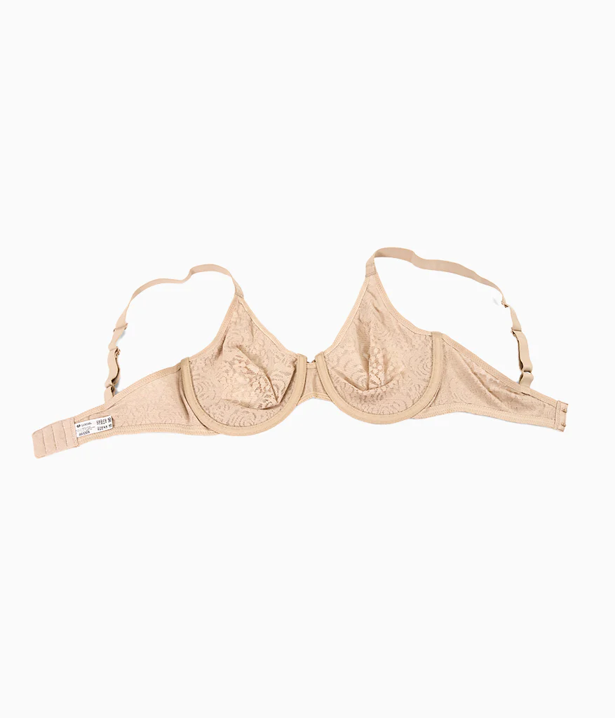 Halo Lace Underwire Bra: Sand - Image 6