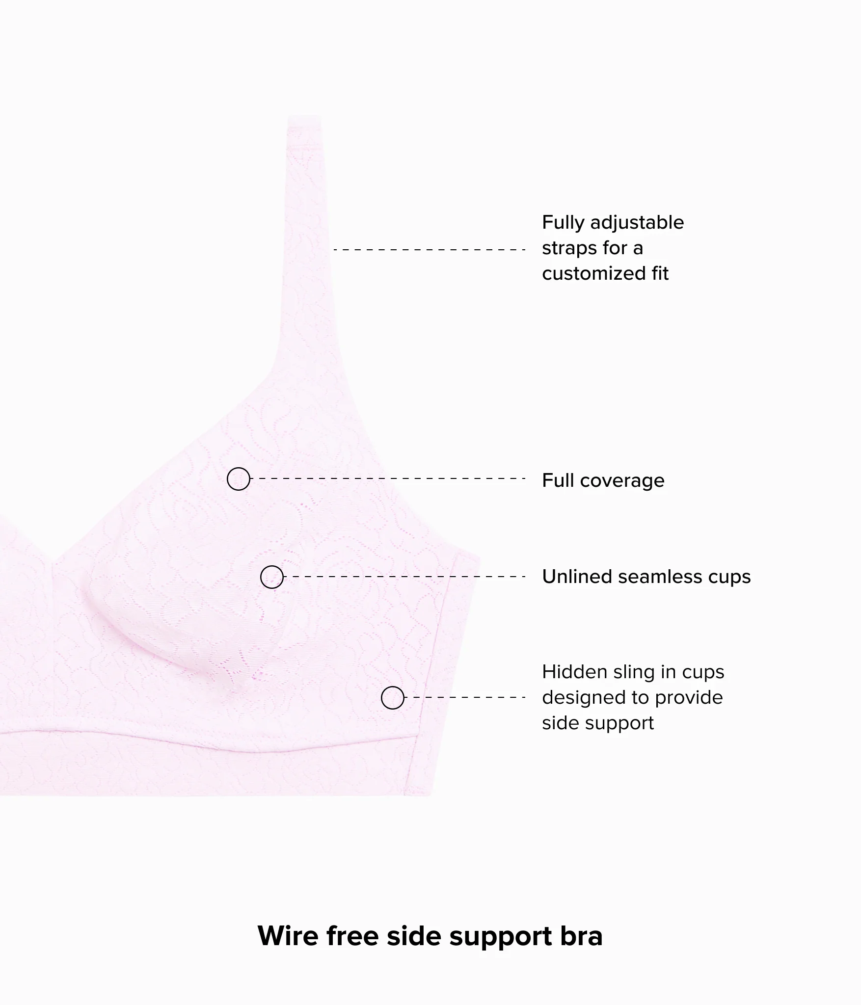 Inside Job™  Wire Free Bra: Cradle Pink - Image 5