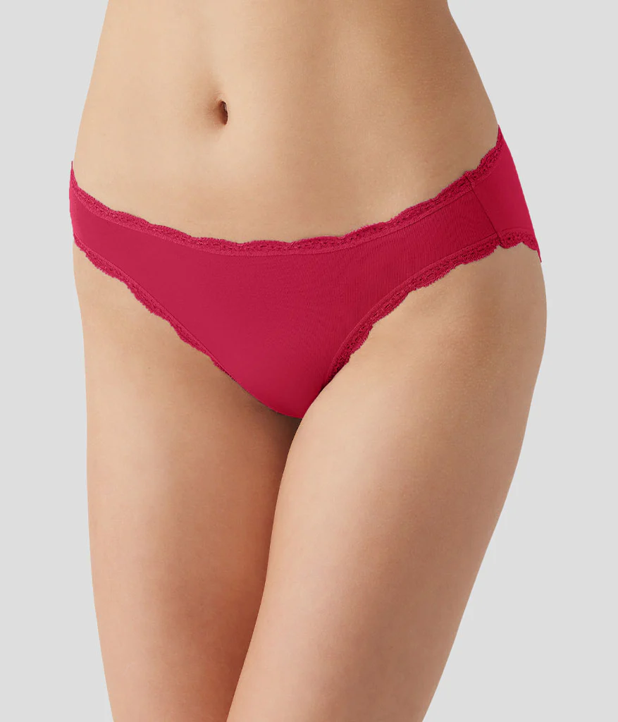 Inspired Eyelet Bikini: Cerise - Image 2