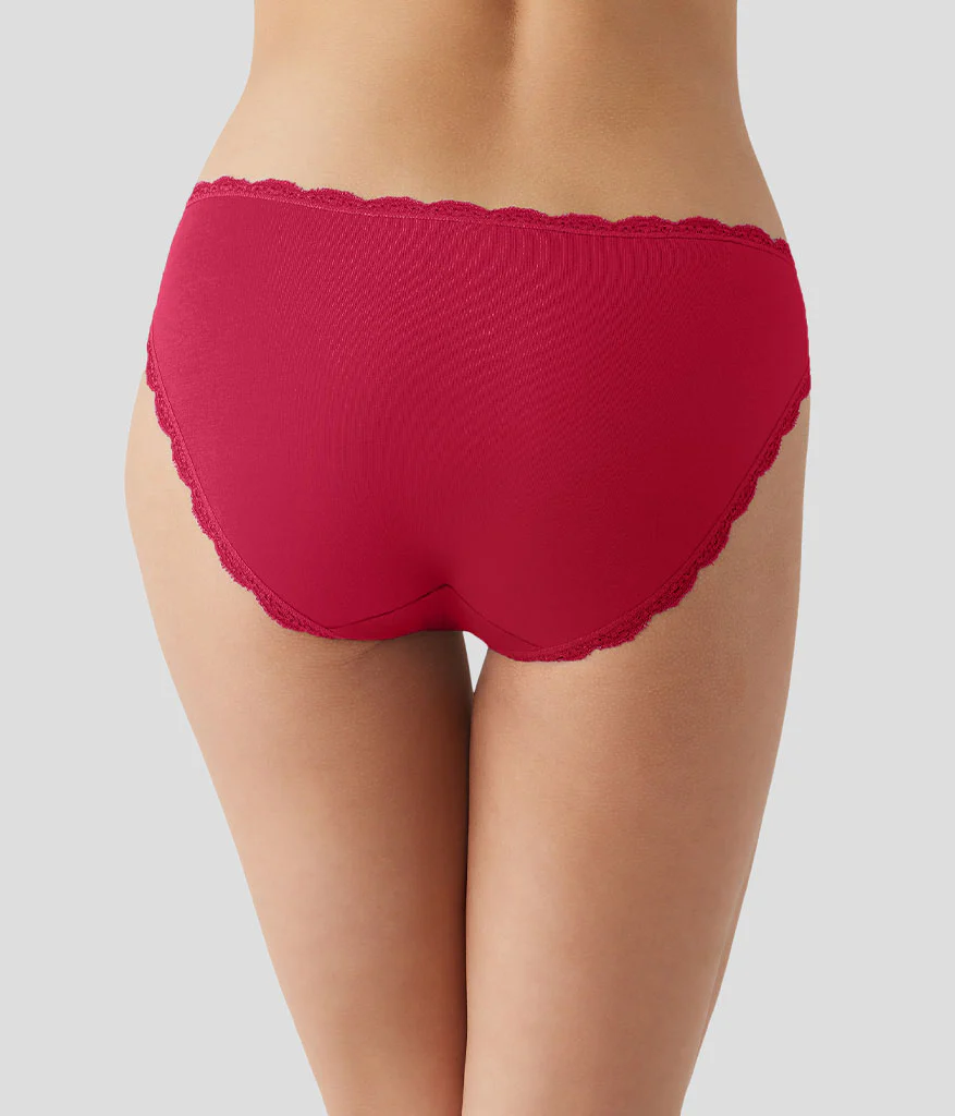 Inspired Eyelet Bikini: Cerise - Image 3