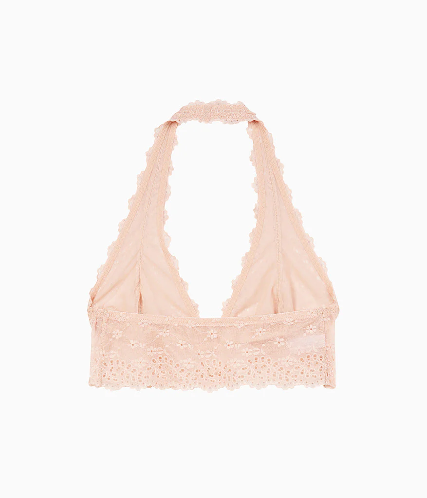 Inspired Eyelet Halter Bralette: Rose Smoke - Image 5