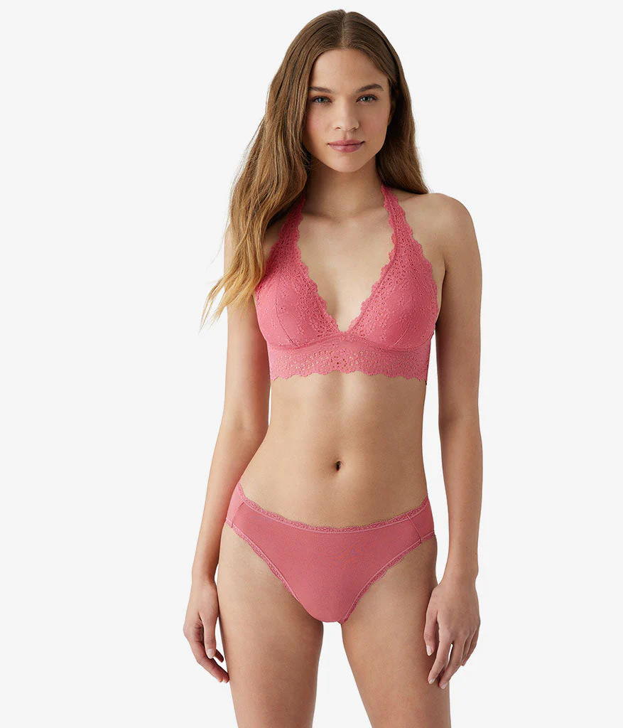 Inspired Eyelet Halter Bralette: Slate Rose - Image 4