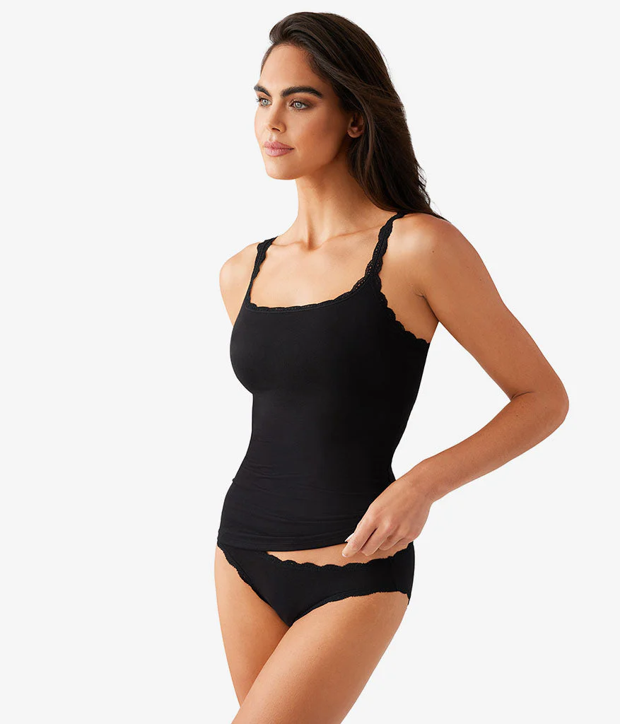 Inspired Eyelet Shelf Bra Cami: Night - Image 2