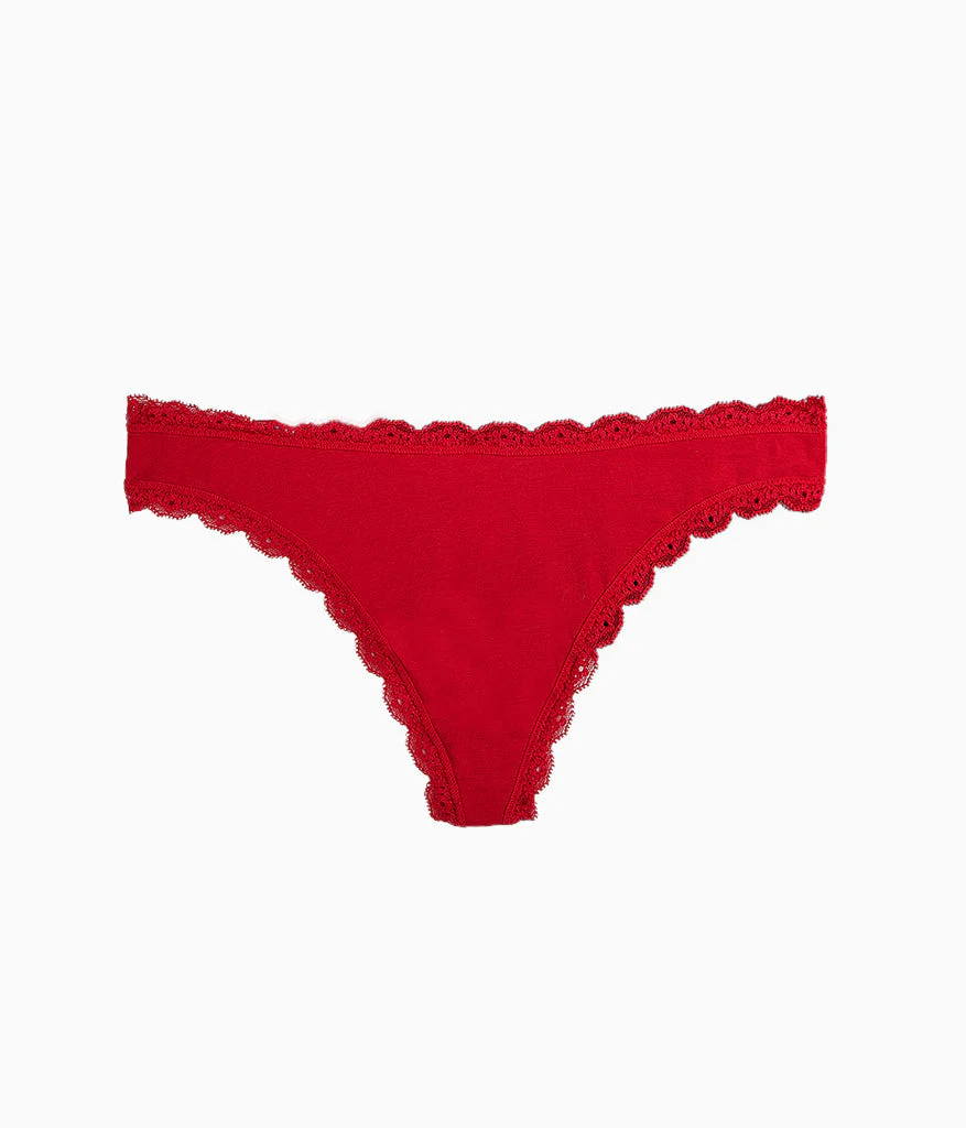Inspired Eyelet Thong: Chili Pepper Red - Image 4