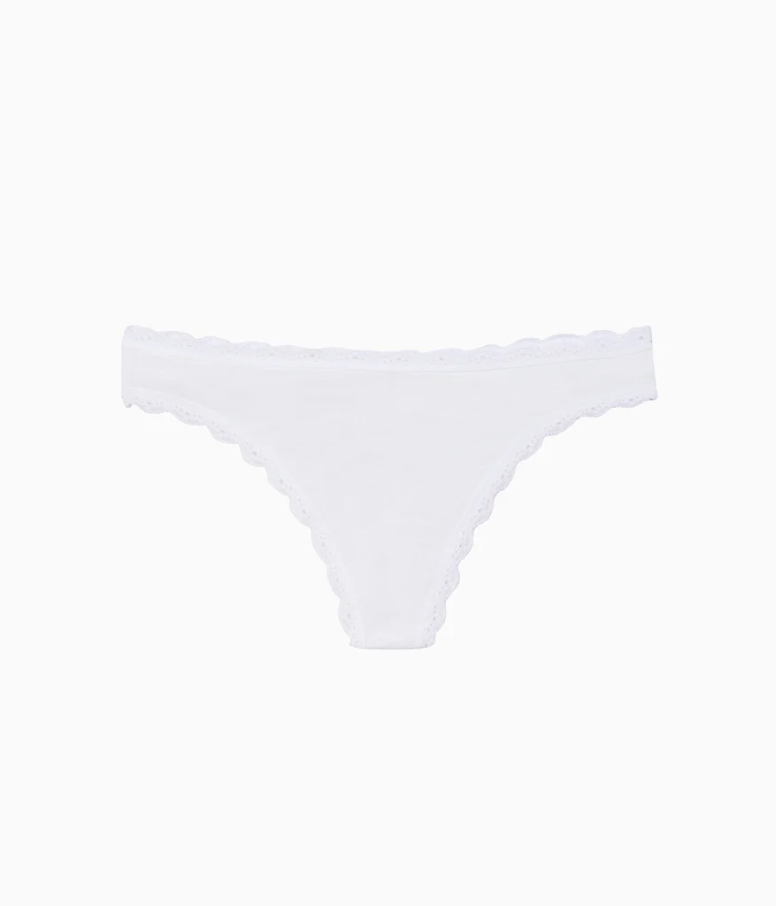 Inspired Eyelet Thong: White - Image 4