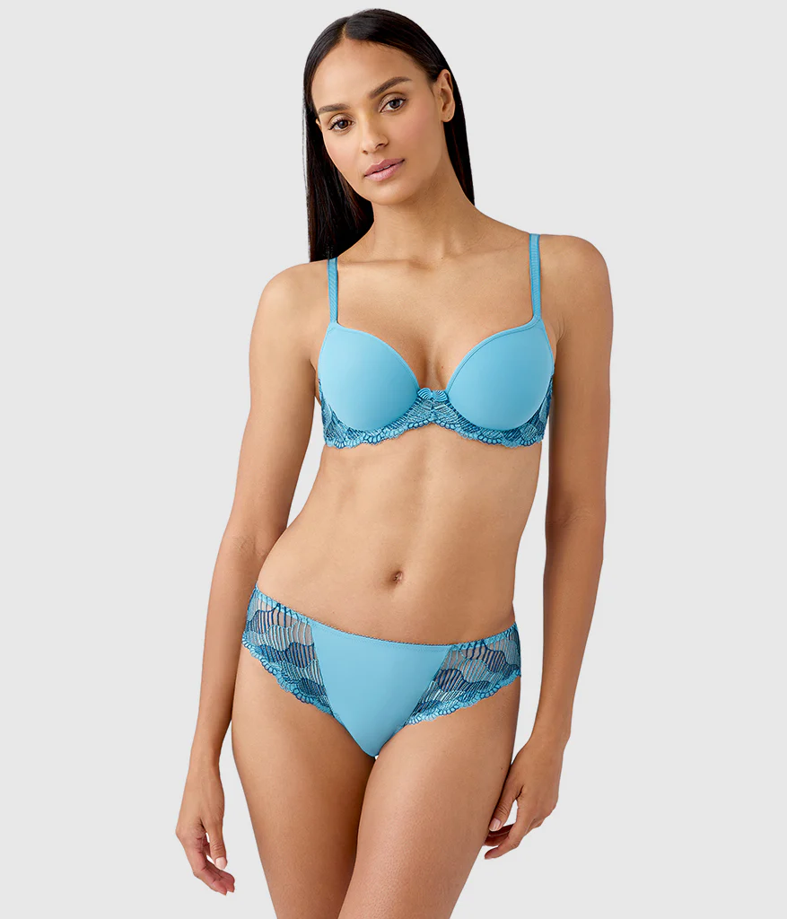 La Femme Underwire T-Shirt Bra: Adriatic Blue - Image 4