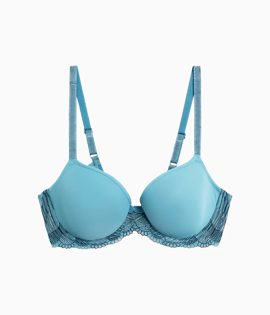 La Femme Underwire T-Shirt Bra: Adriatic Blue - Image 5