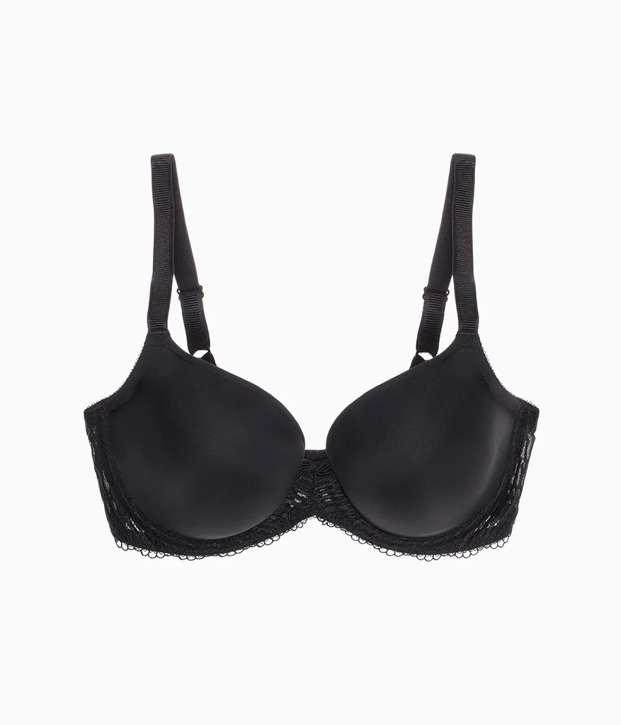 La Femme Underwire T-Shirt Bra: Black - Image 4
