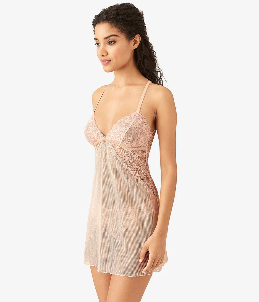 Lace Encounter Chemise: Rose Smoke - Image 2
