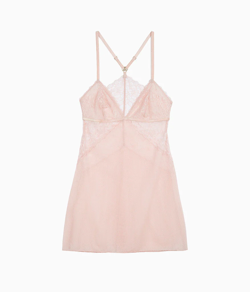 Lace Encounter Chemise: Rose Smoke - Image 4