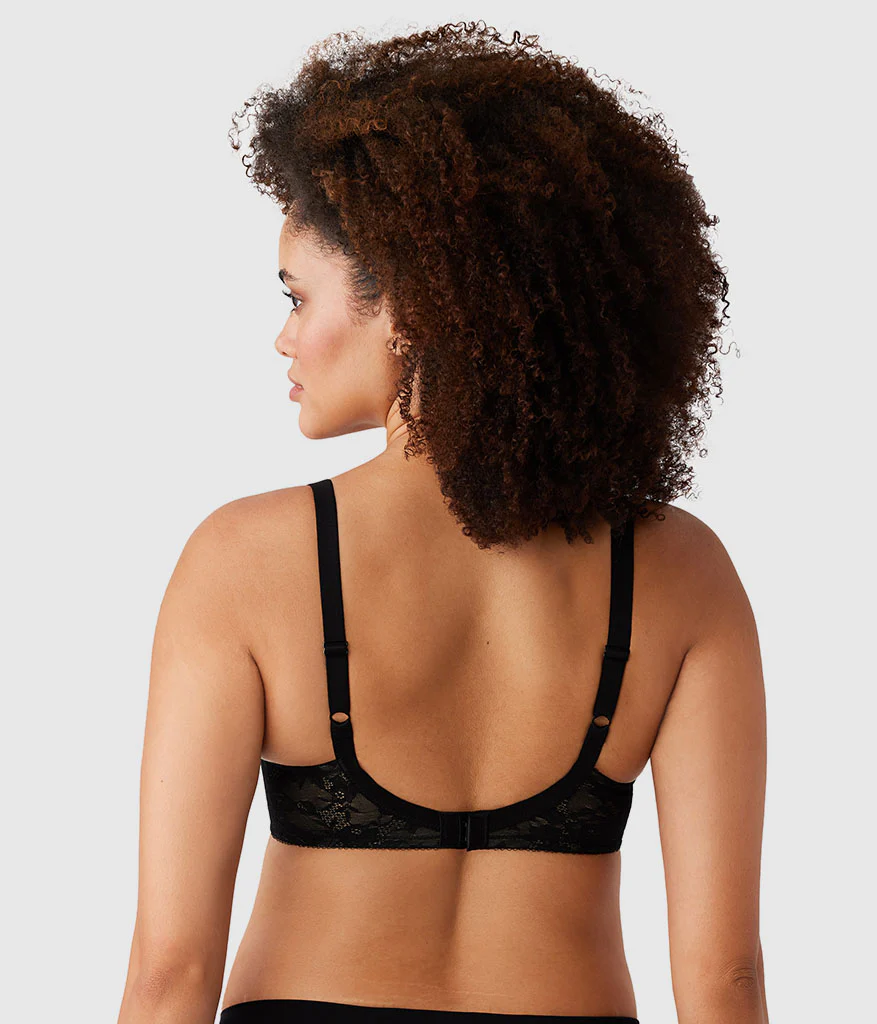Lace Finesse T-Shirt Bra: Black/Toast - Image 2