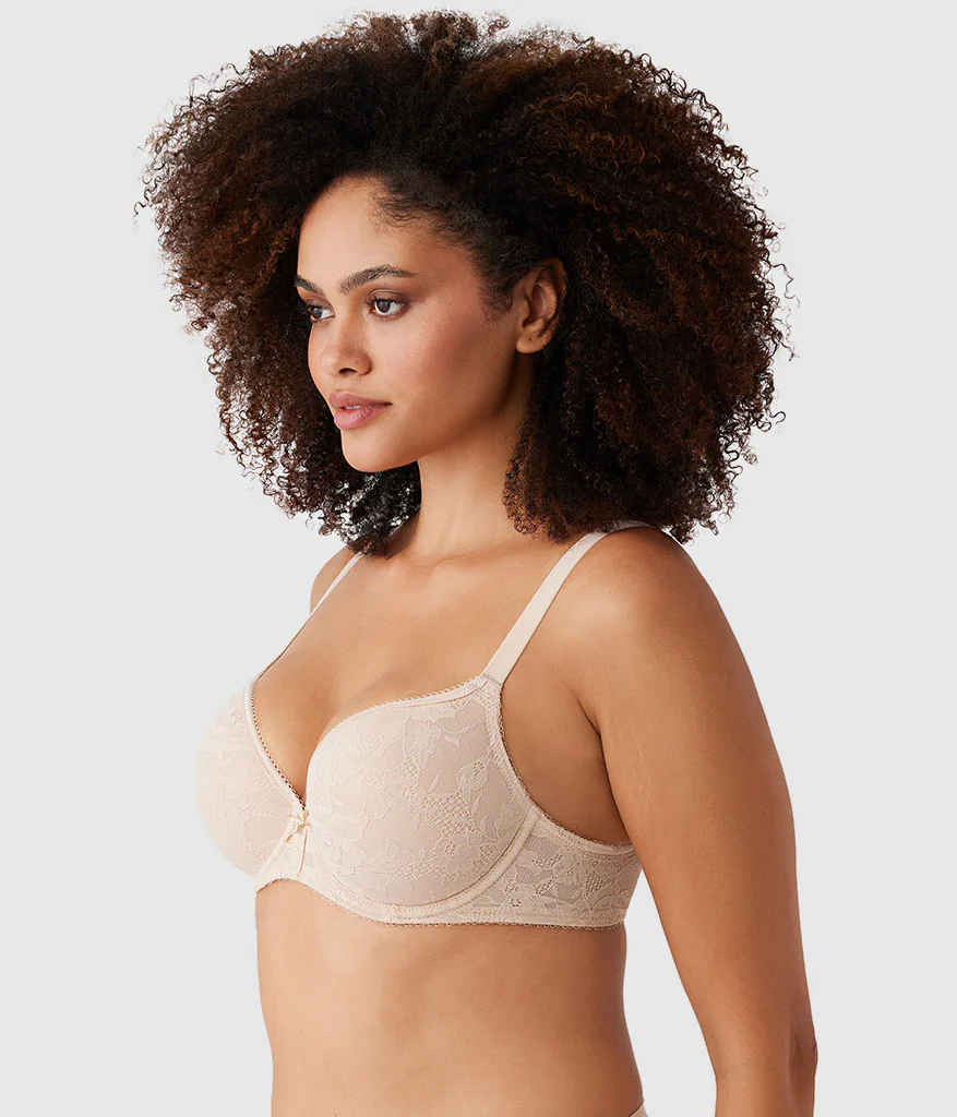 Lace Finesse T-Shirt Bra: Sand - Image 3