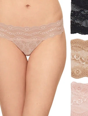 Lace Kiss Bikini Panty Pack: White/Crimson Red/Night - Image 8