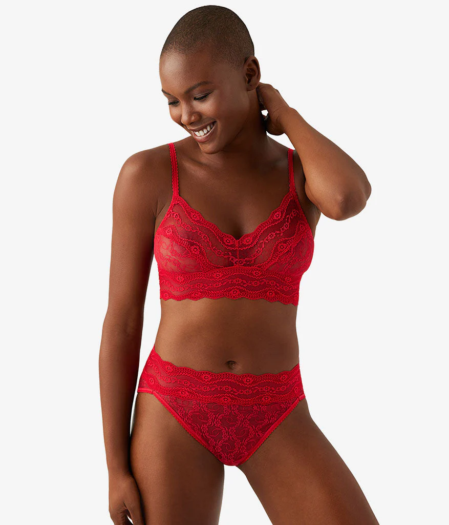 Lace Kiss Bralette: Crimson Red - Image 4