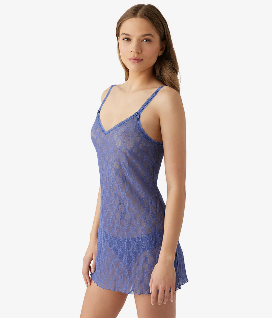 Lace Kiss Chemise: Indigo Blue - Image 2