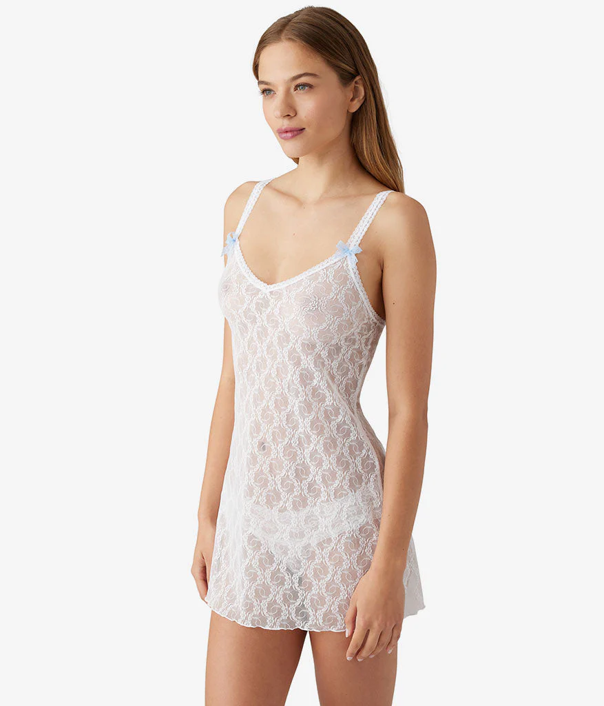 Lace Kiss Chemise: White - Image 2