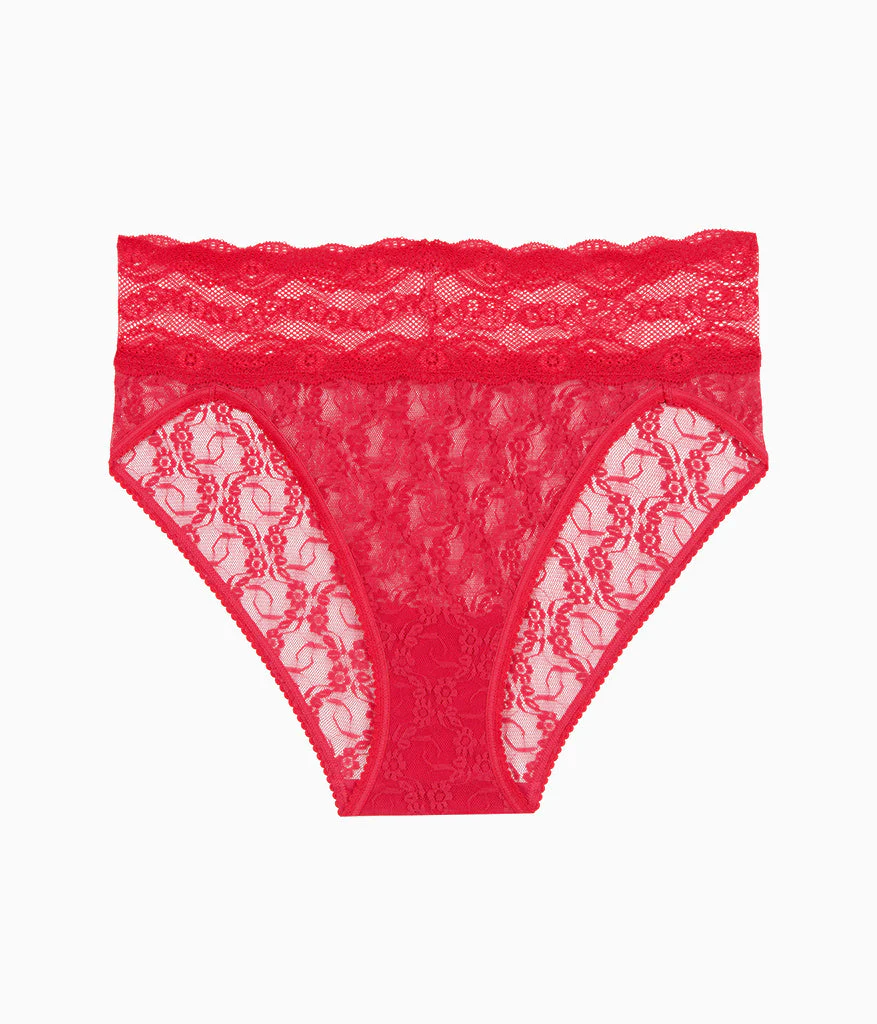Lace Kiss Hi-Leg: Crimson Red - Image 4