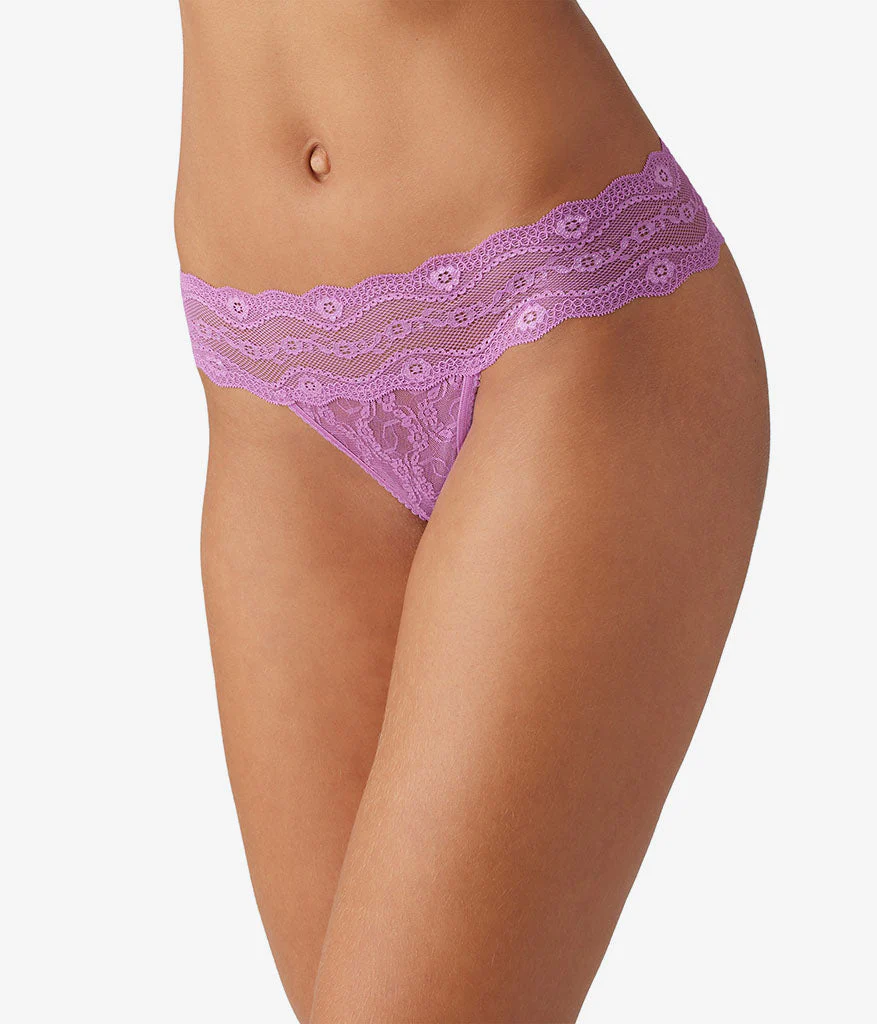 Lace Kiss Thong: Mulberry - Image 2