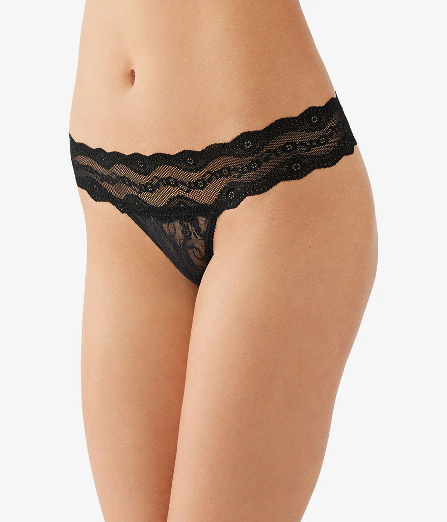 Lace Kiss Thong Panty Pack: White/Crimson Red/Night - Image 2