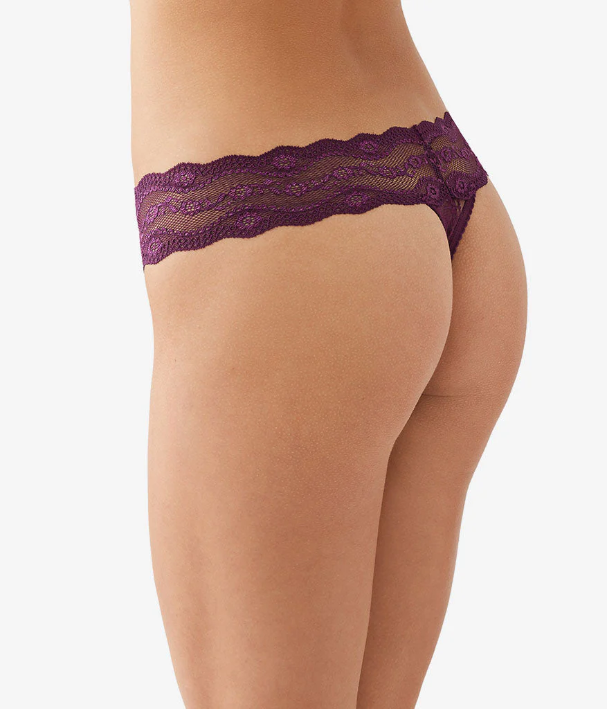 Lace Kiss Thong: Potent Purple - Image 3