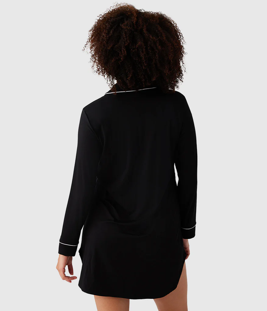 Lease to Lounge Sleepshirt: Black - Image 2