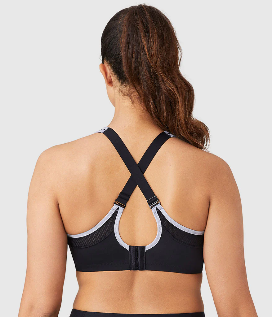 Lindsey Sport Contour Underwire Bra: Black/Lilac Gray - Image 4