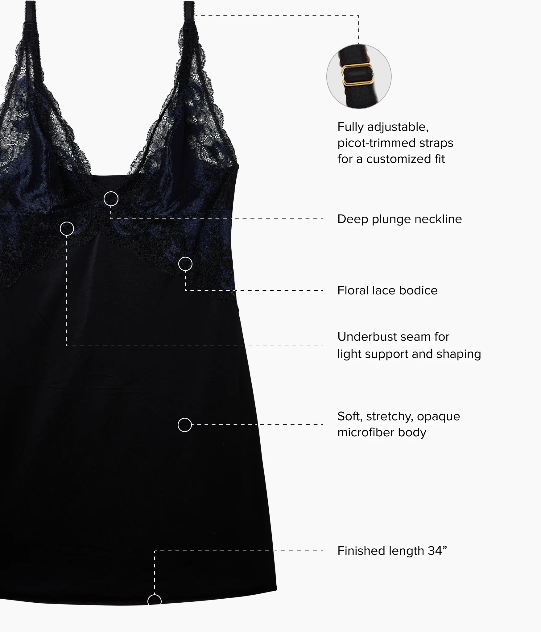 Modern Affair Chemise: Night Sky/Black - Image 4
