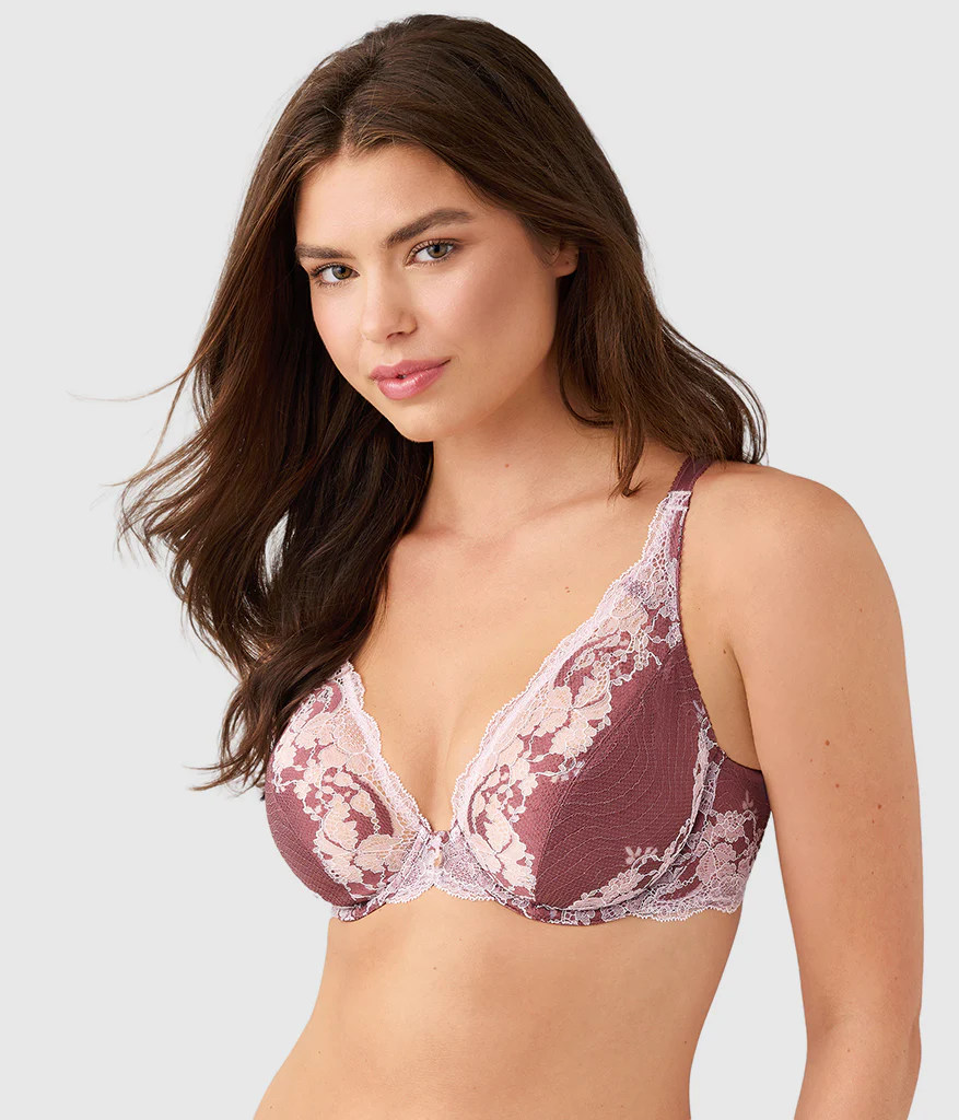 Modern Affair Plunge Underwire Bra: Rose Brown/Cradle Pink - Image 2