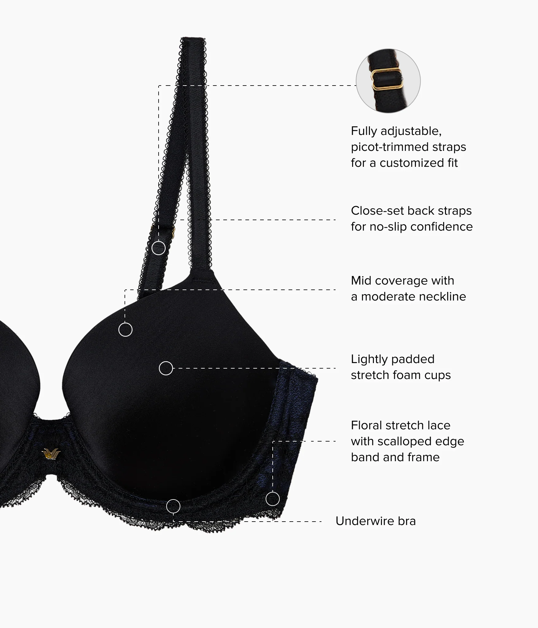 Modern Affair T-Shirt Bra: Night Sky/Black - Image 5