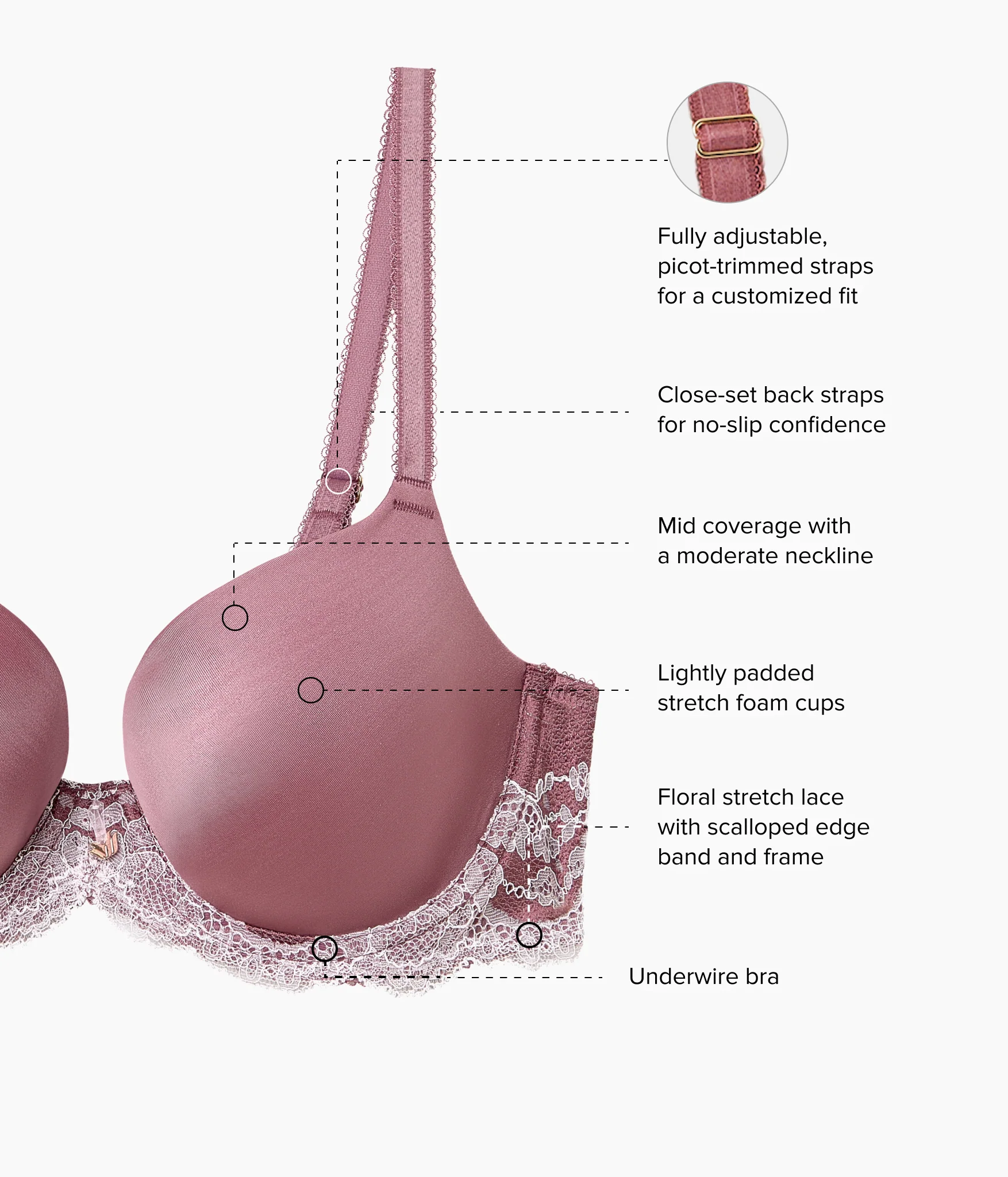 Modern Affair T-Shirt Bra: Rose Brown/Cradle Pink - Image 5