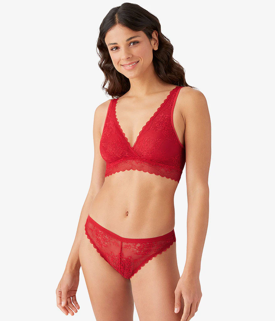 No Strings Attached Bralette: Crimson Red - Image 2