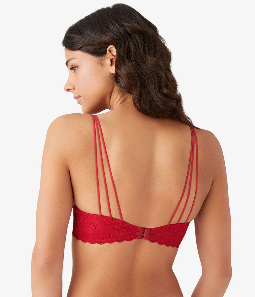 No Strings Attached Contour Bra: Crimson Red - Image 3