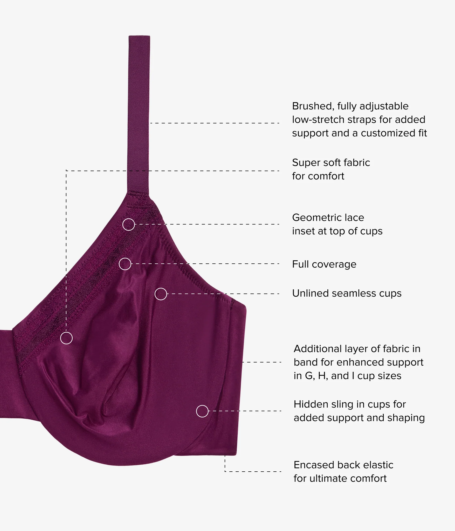 Perfect Primer Full Figure Underwire Bra: Winter Bloom - Image 5