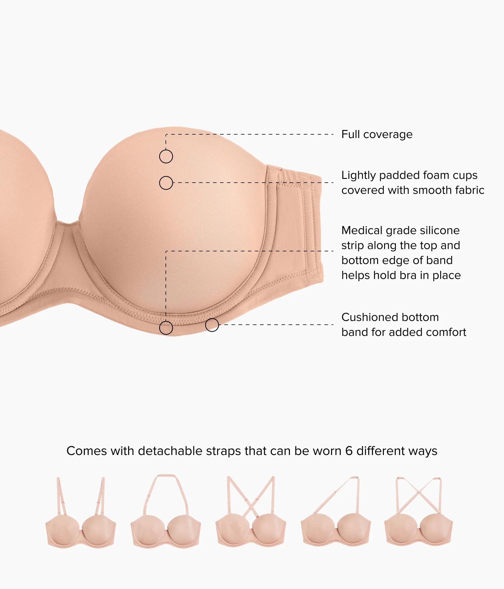 Red Carpet™  Strapless Underwire Bra: Roebuck - Image 4