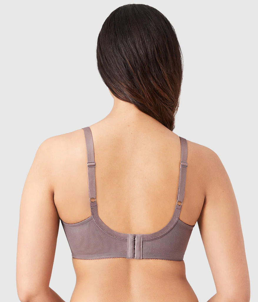 Retro Chic Full Figure Underwire Bra: Cappuccino - Image 3