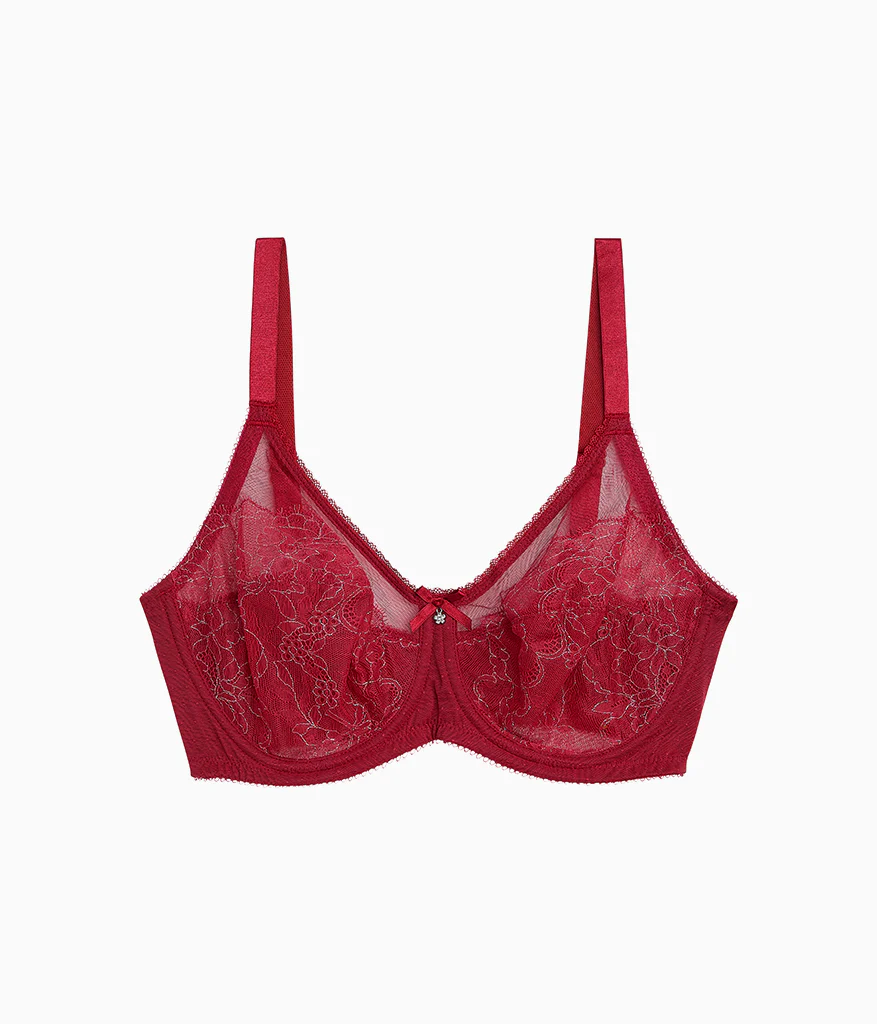 Retro Chic Full Figure Underwire Bra: Regina Red - Image 5
