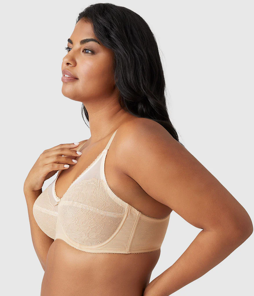 Retro Chic Full Figure Underwire Bra: Toast - Image 2