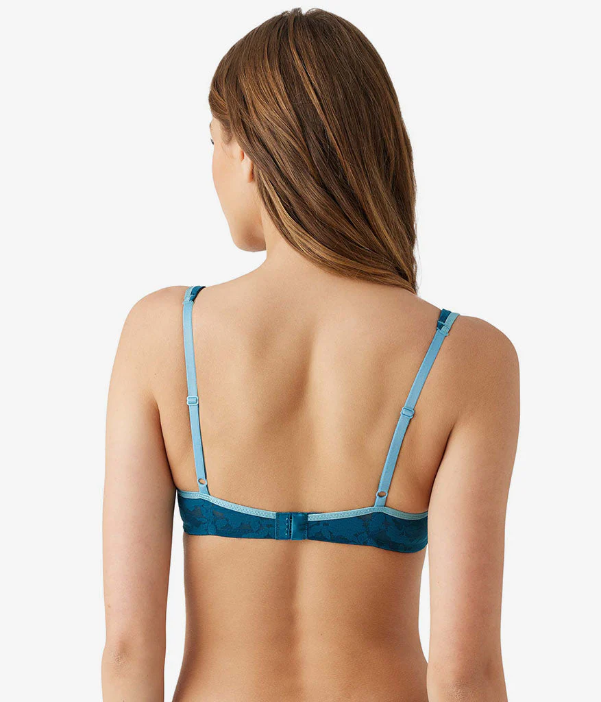 Shadow Scene Underwire Bra: Blue Coral - Image 3