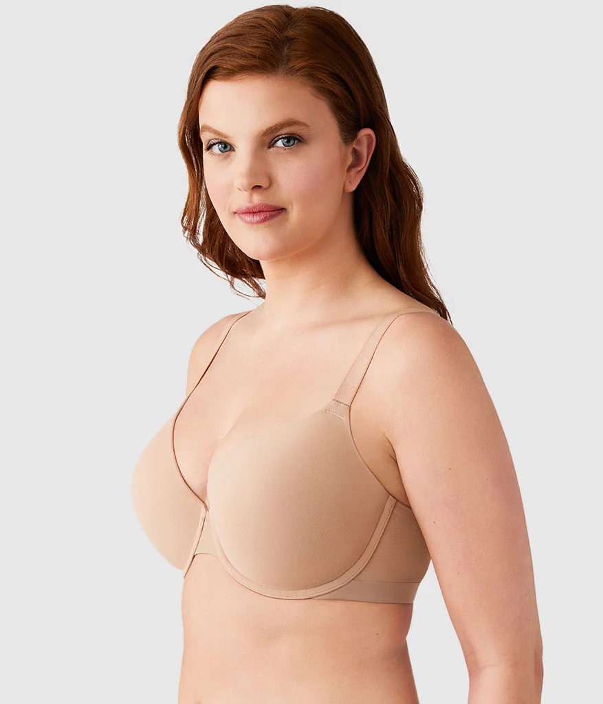 Shape Revelation® Shallow Top Underwire T-Shirt Bra: Praline - Image 3
