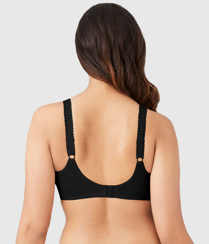 Slimline Seamless Underwire Minimizer Bra: Black - Image 3